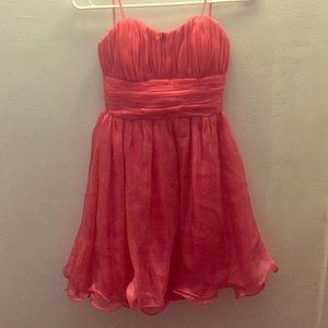 Pink dress made from 100% polyester